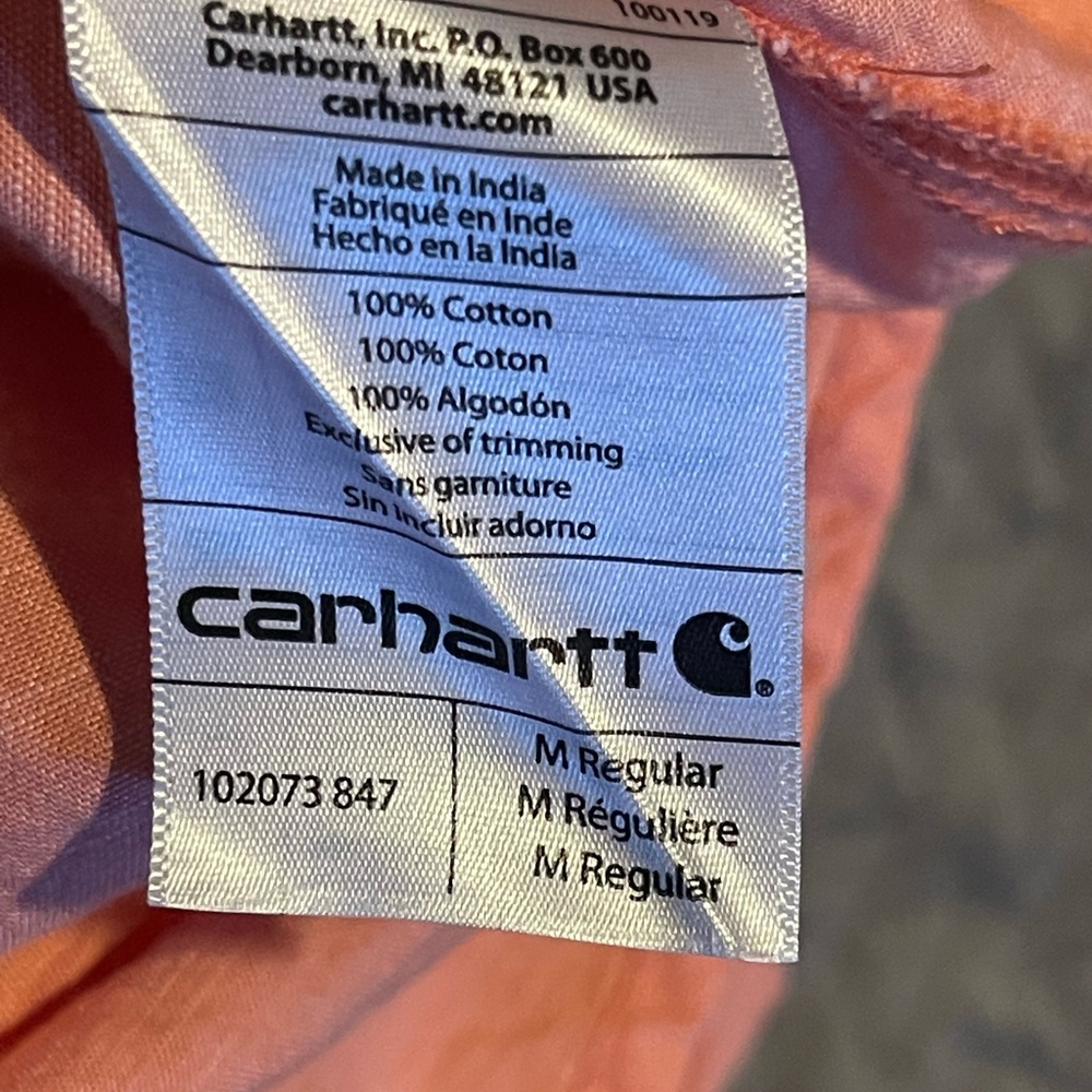 Carhartt‎ button up women’s size medium coral pre-owned condition - Picture 11 of 12